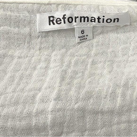 REFORMATION White Cropped Camisole Blouse Top Size 6 - Picture 5 of 14